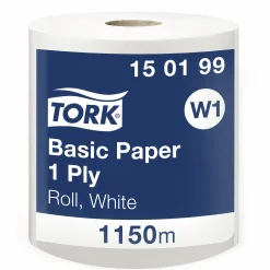 papper Basic 1-lagers Vit 1 rulle x 1150 m (150199)><noscript><img width=