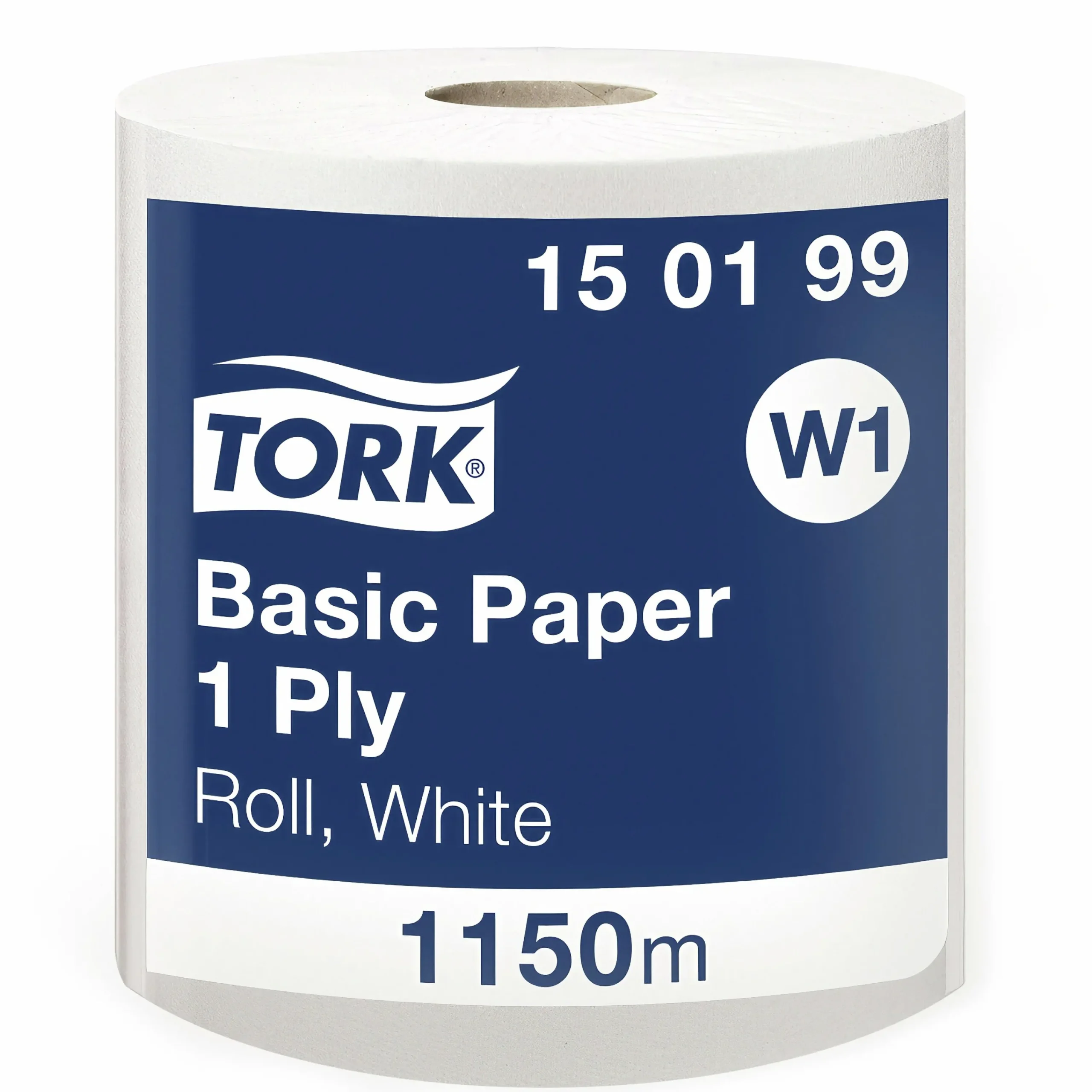 papper Basic 1-lagers Vit 1 rulle x 1150 m (150199)>Tork
