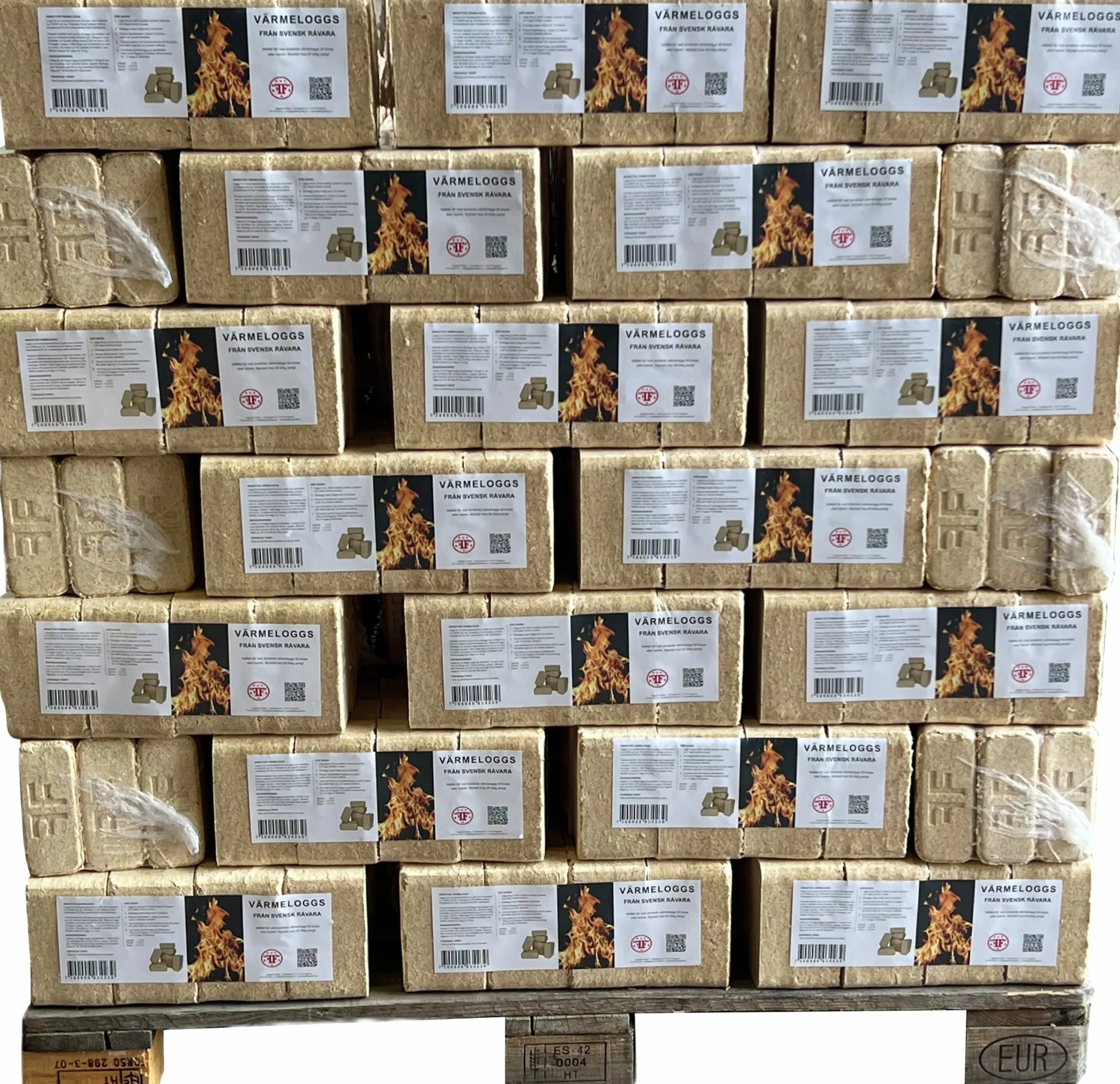 Träbriketter Värmeloggs Helpall 72x10kg (hemleverans)>Fågelfors Sale