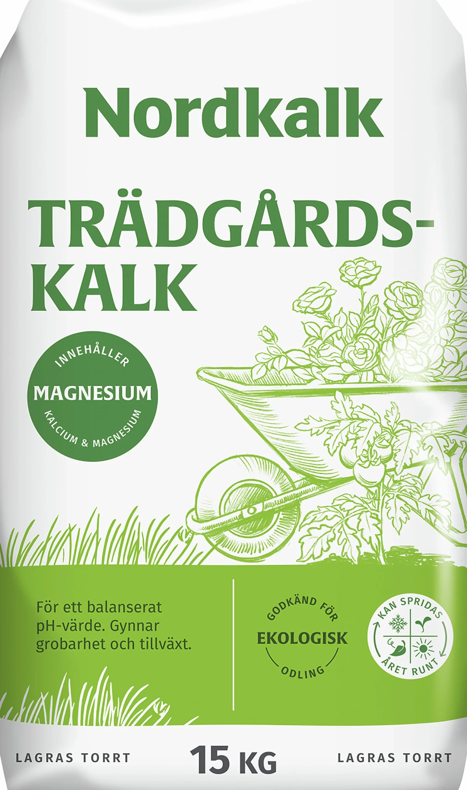 Trädgårdskalk 15kg>Nordkalk Discount
