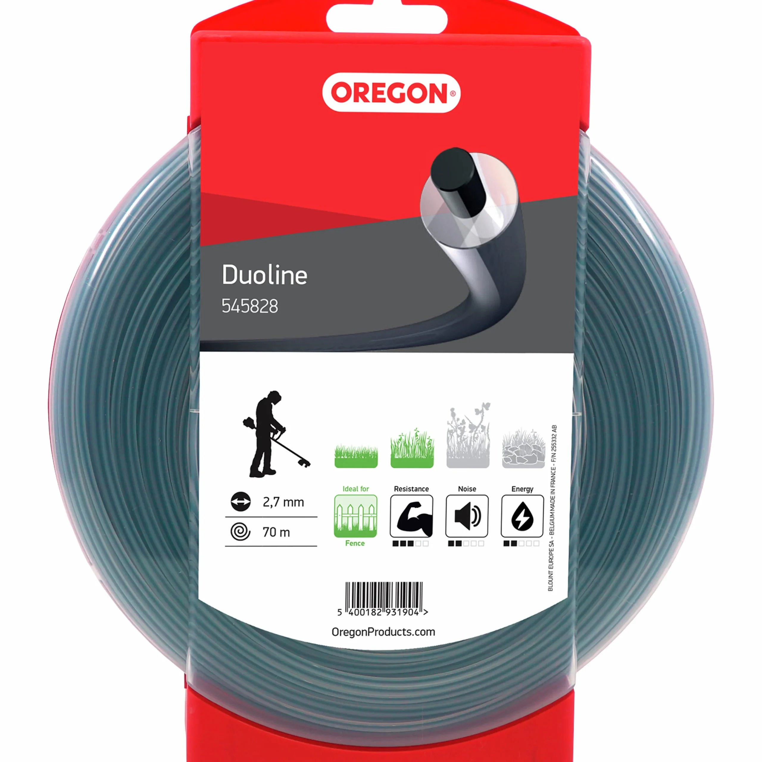 Trimmertråd Duoline Ø2,7mmx70m>Oregon New