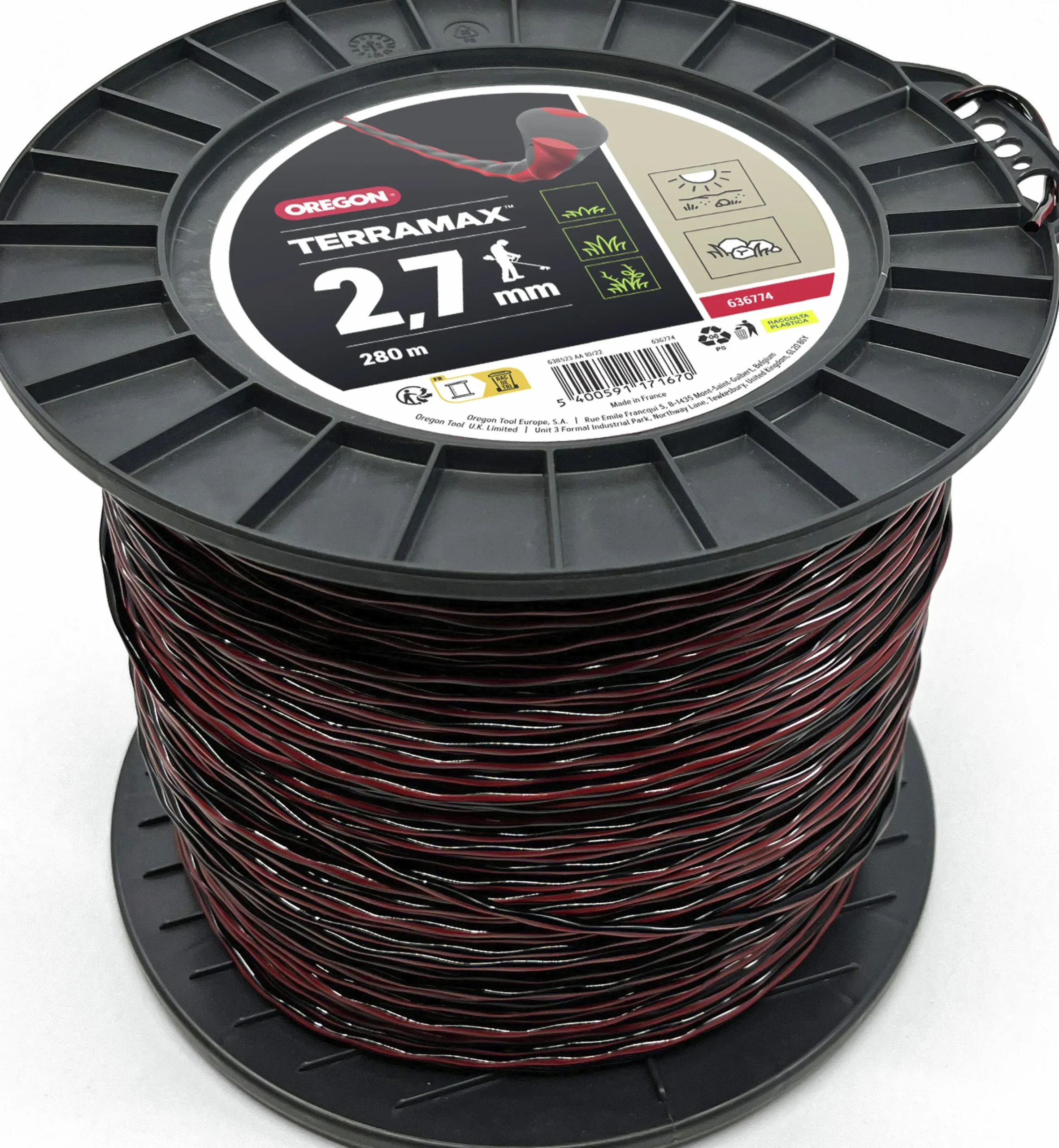 Trimmertråd TerraMax 2,7mm x 280m Spole>Oregon Discount