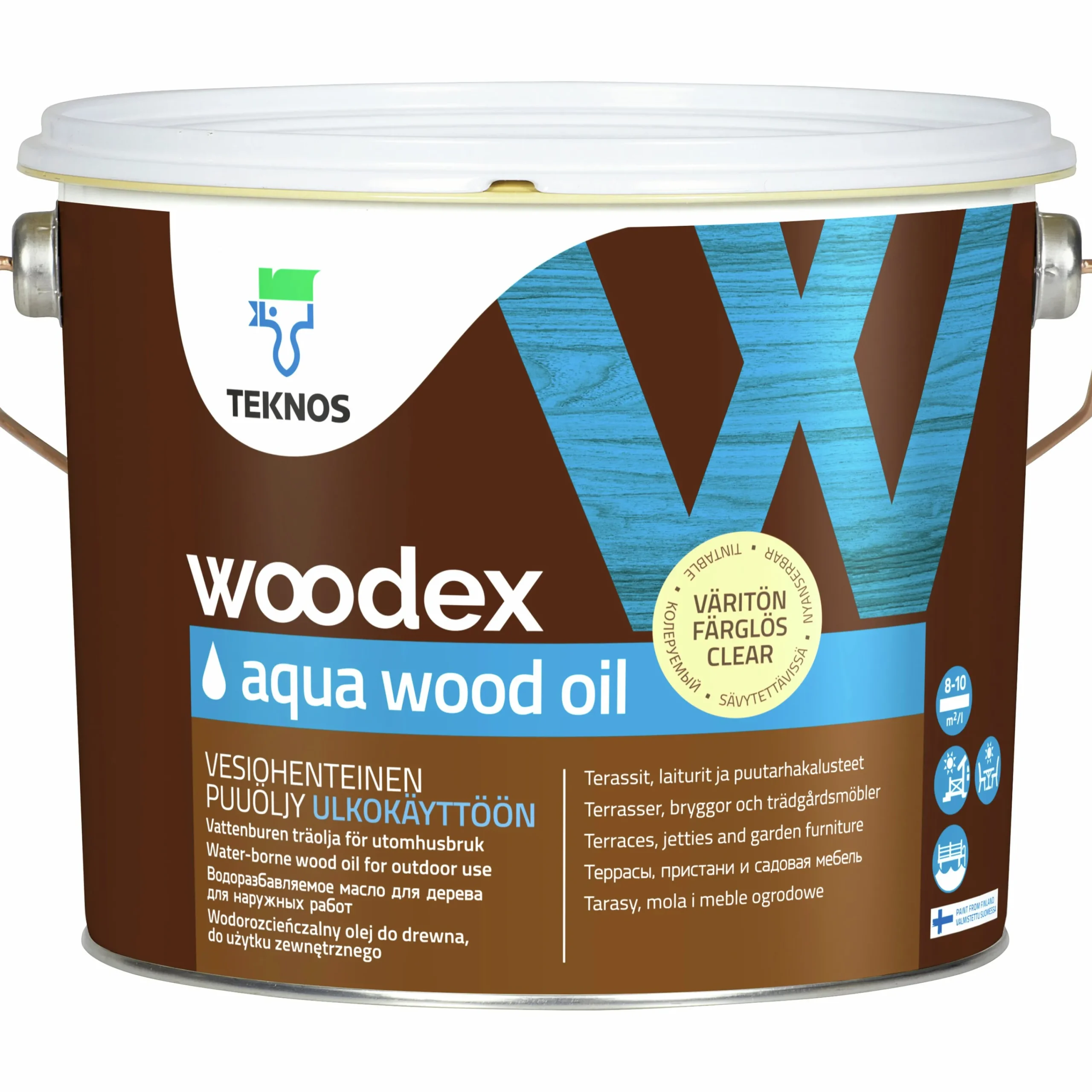Träolja Woodex Aqua Wood 2,7L>Teknos