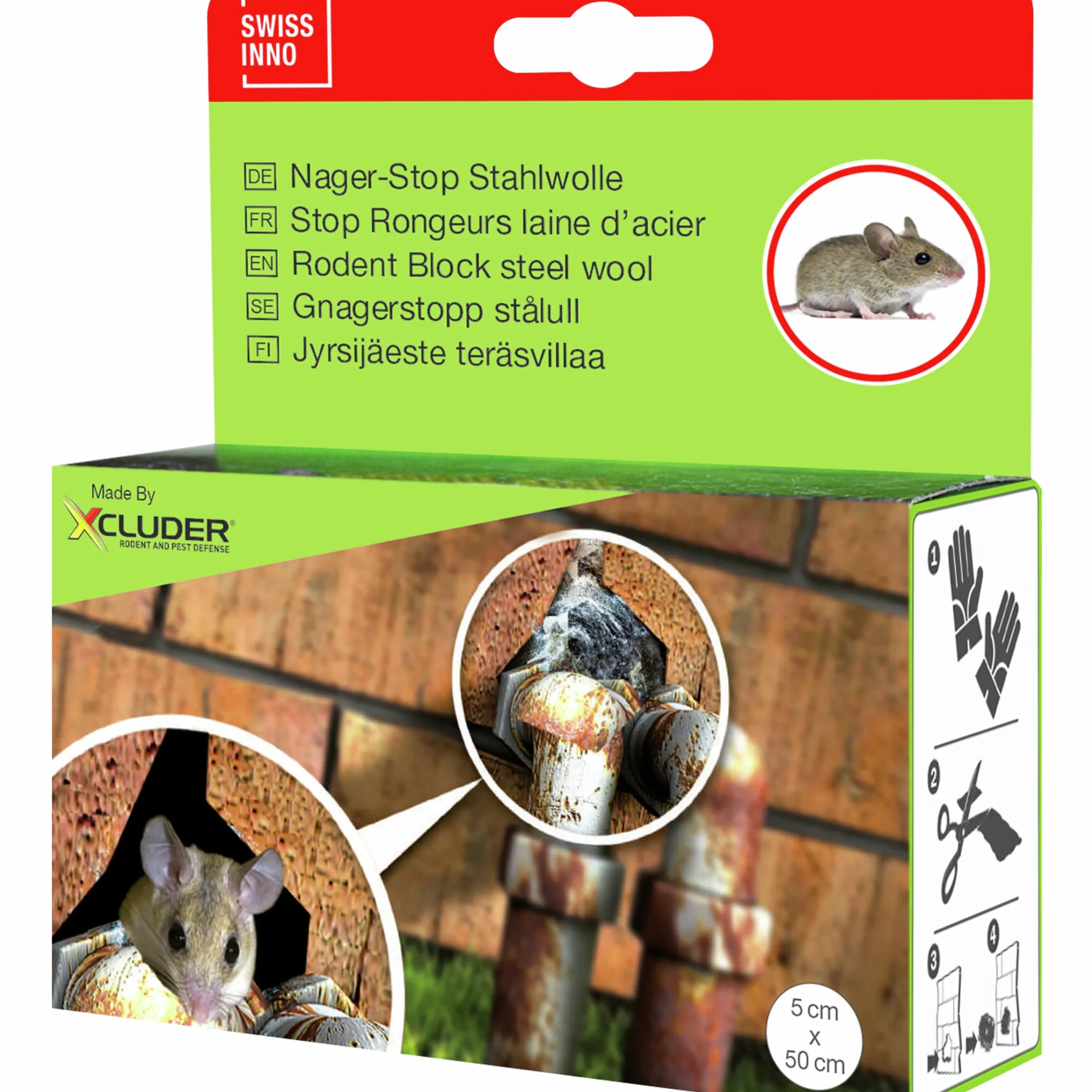 Tätningsstålull mot möss 5cmx50cm>Swissinno Outlet