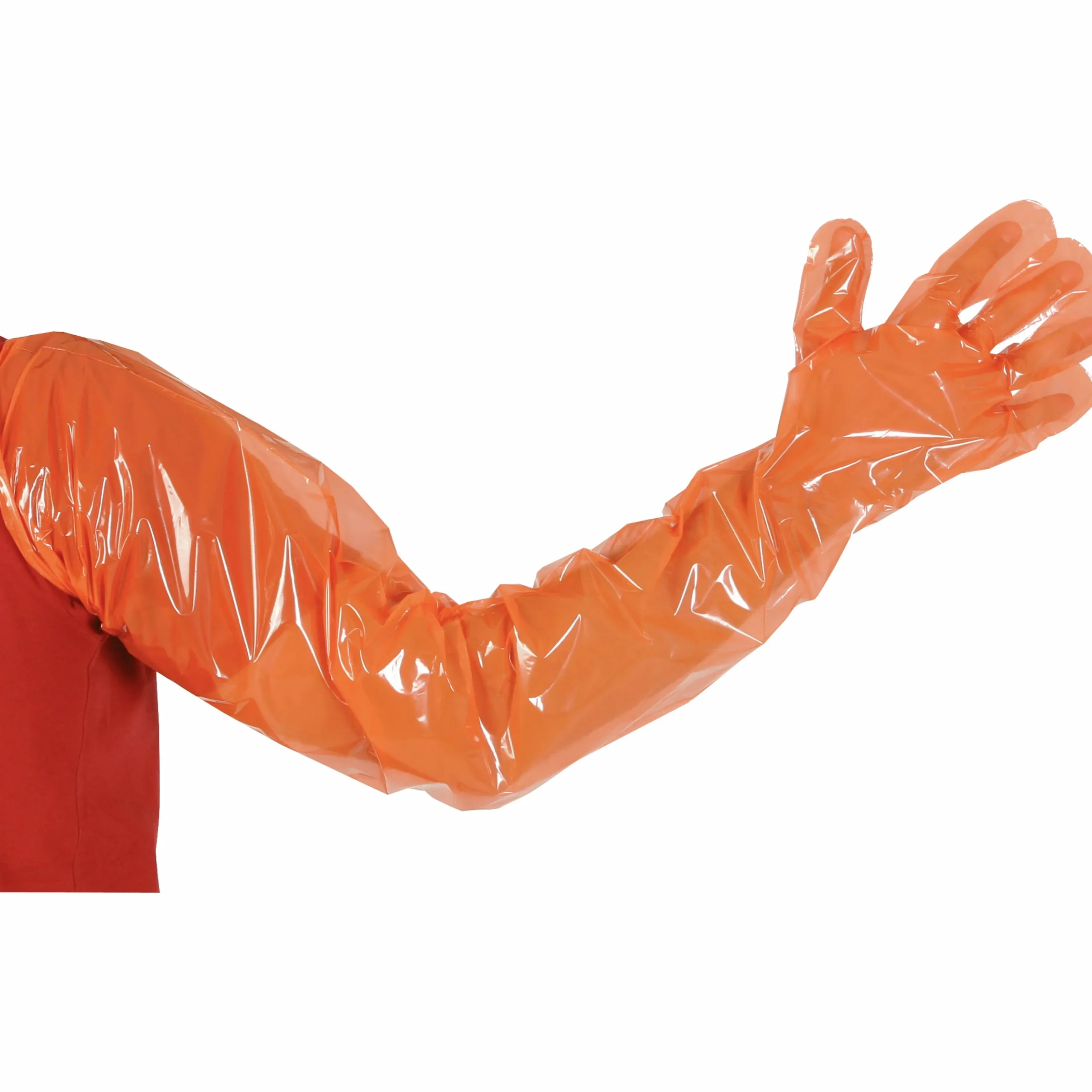 Undersökningshandskar VETbasic orange 90cm 100-p>Kerbl Sale