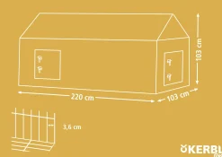 Utegård för Höns och Kaniner 220x103x103cm><noscript><img width=