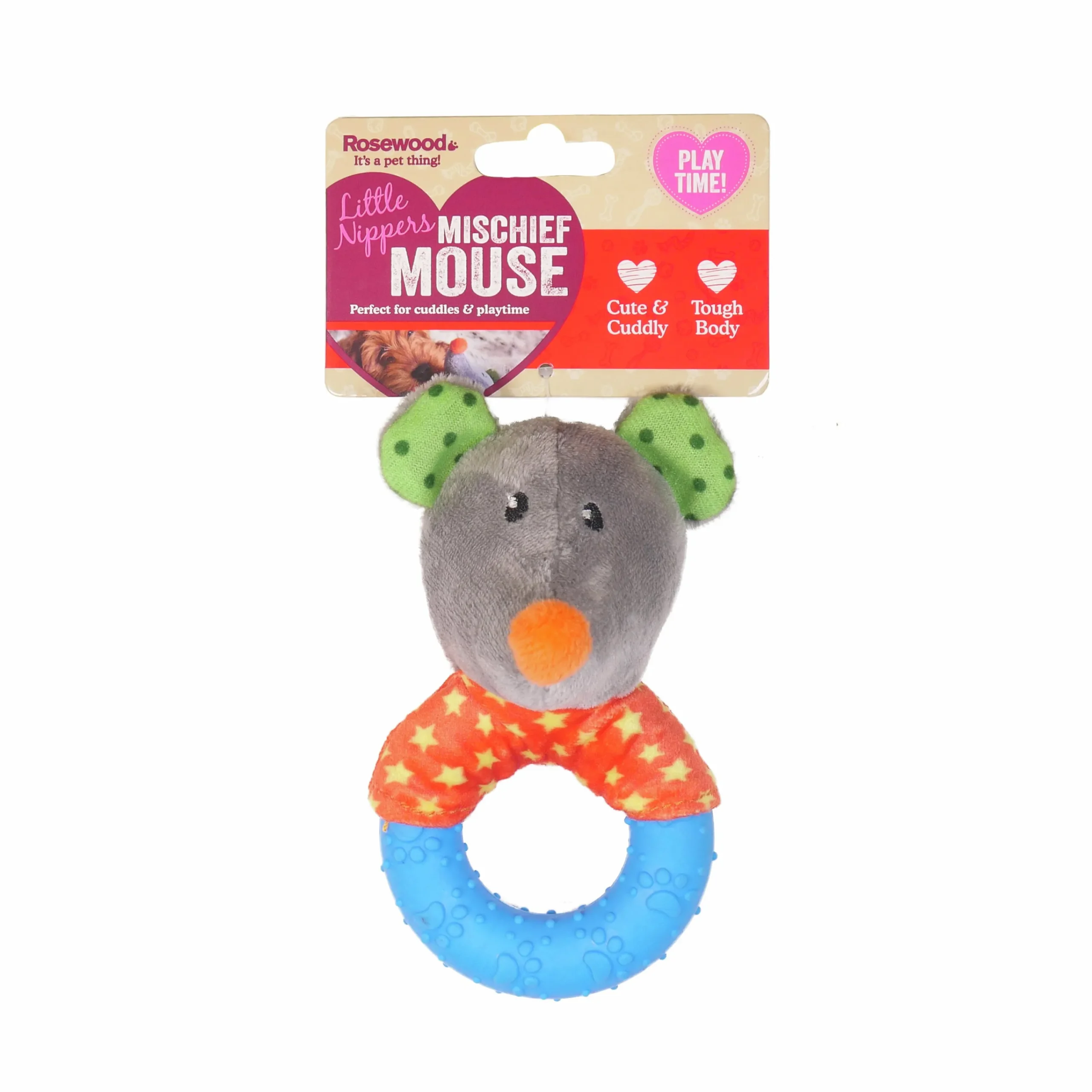 Valpleksak Little Nippers Mischief Mouse>Rosewood Hot