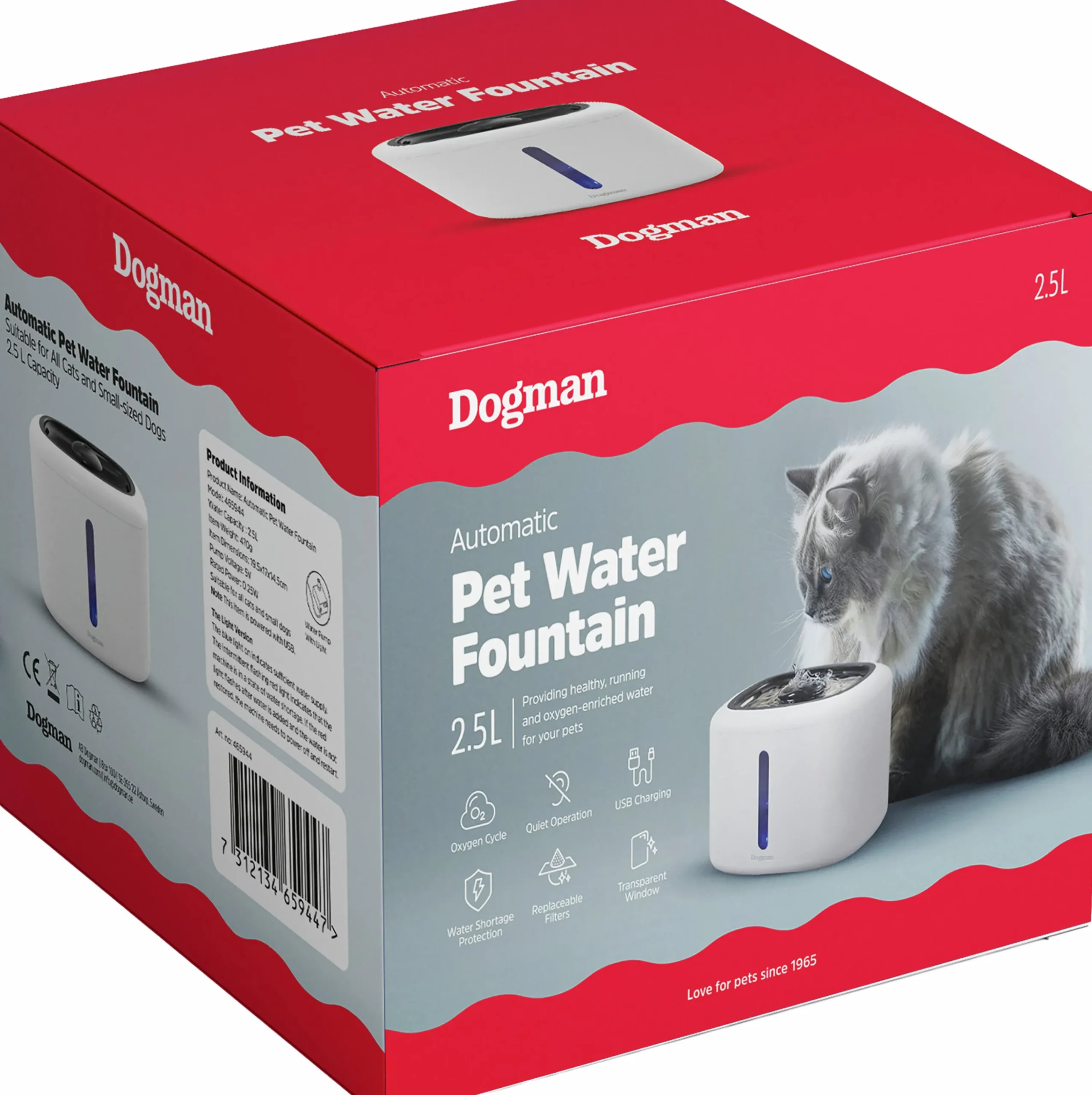 Vattenfontän 2,5L>Dogman Discount