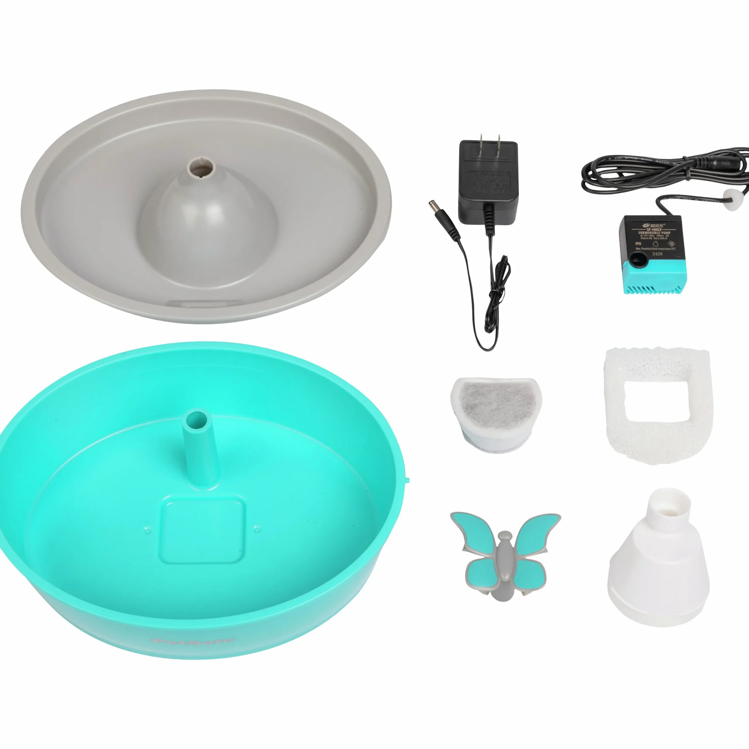Vattenfontän Drinkwell Fjäril Plast Turkos/Grå 1,5L>Petsafe