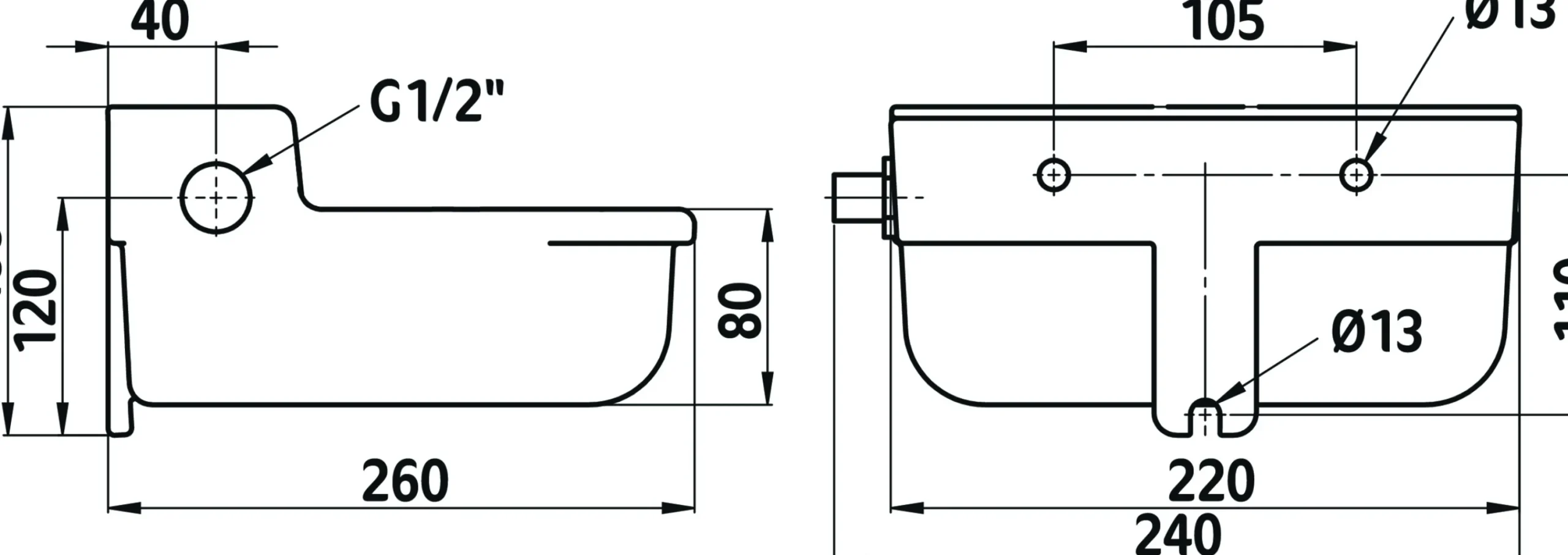 Vattenkopp S190 med flottör 2L>Kerbl Clearance