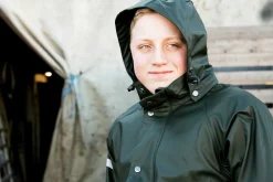 Vattentät Regnjacka Grön><noscript><img width=