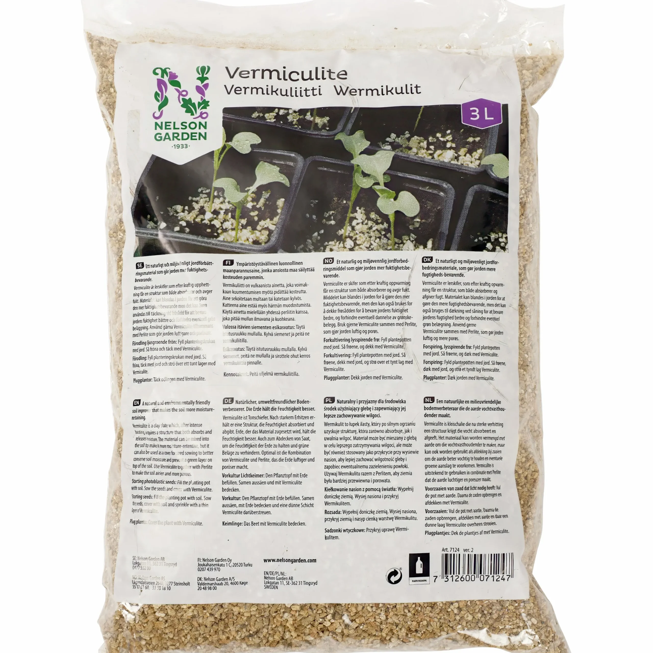 Vermiculite Jordförbättring 3L>Nelson Garden