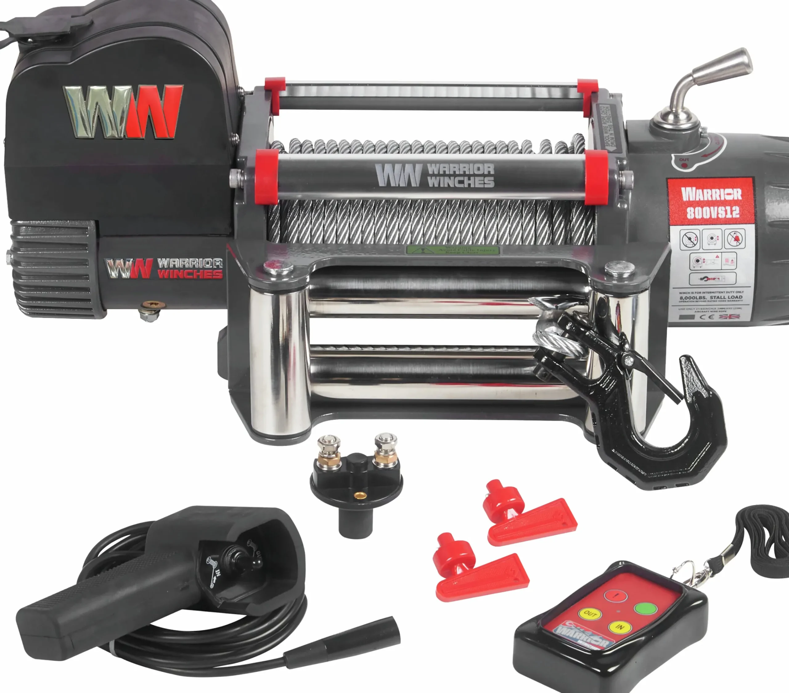 Vinsch Samurai stålvajer 8000 12V>Warrior Winches