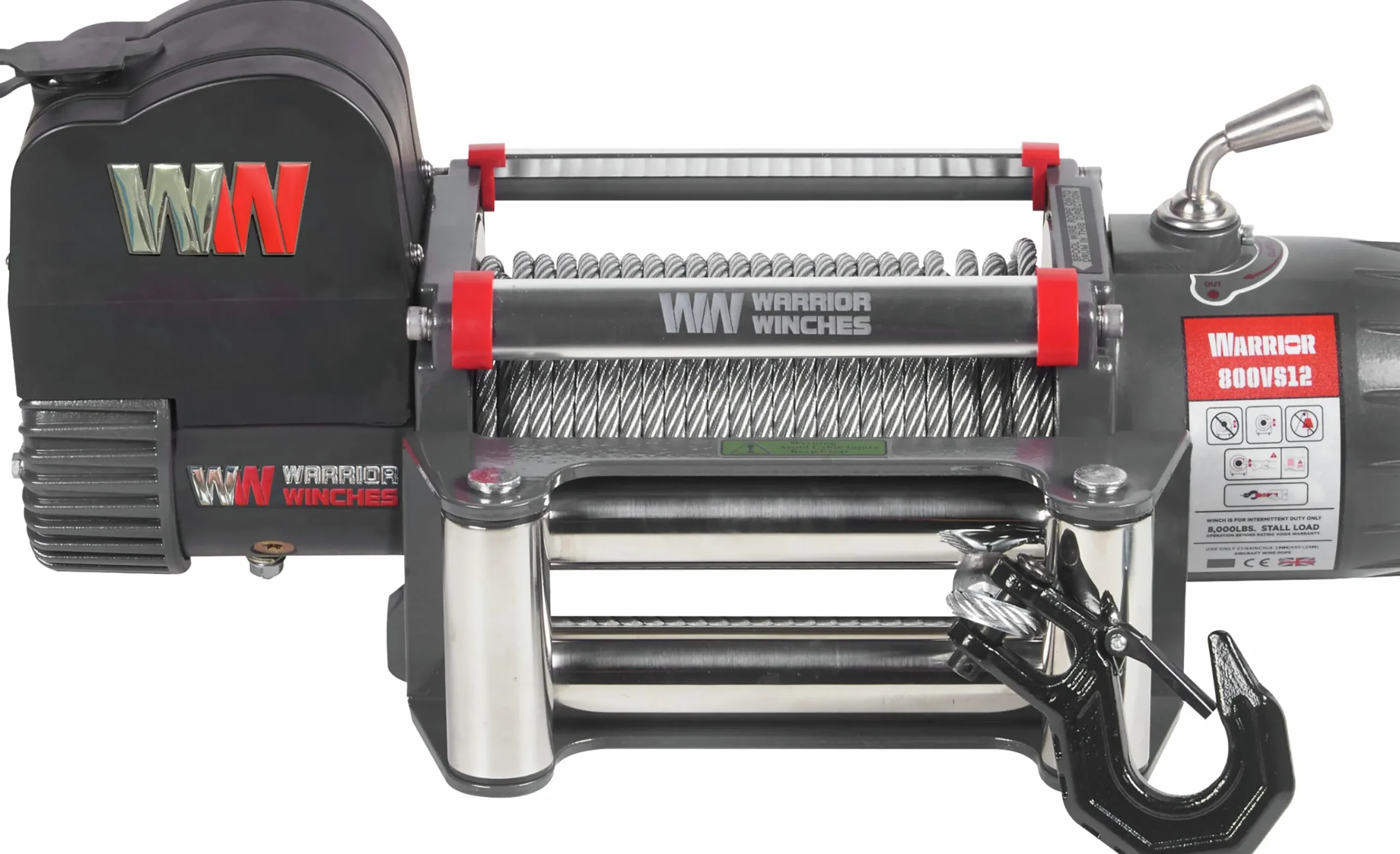 Vinsch Samurai stålvajer 8000 12V>Warrior Winches