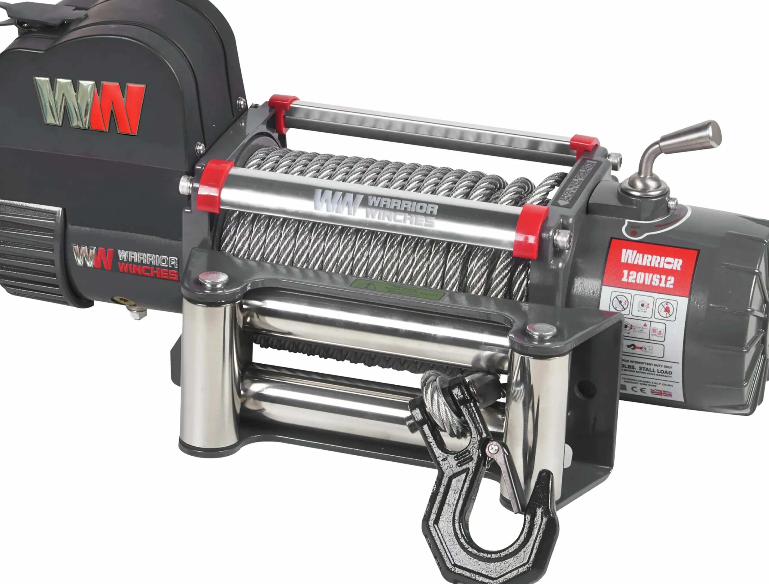 Vinsch Samurai stålvajer 12000 12V>Warrior Winches Sale