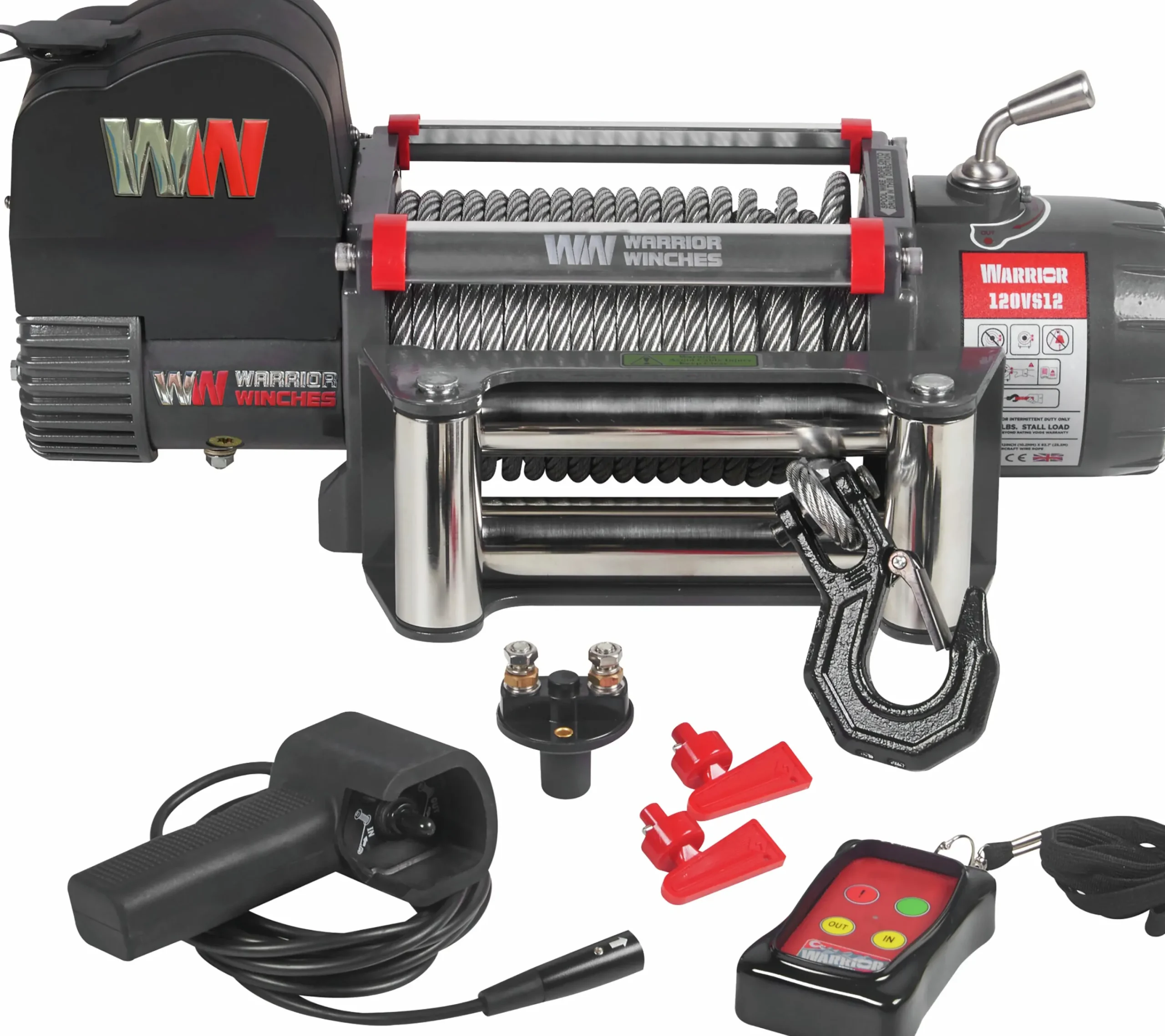 Vinsch Samurai stålvajer 12000 12V>Warrior Winches Sale