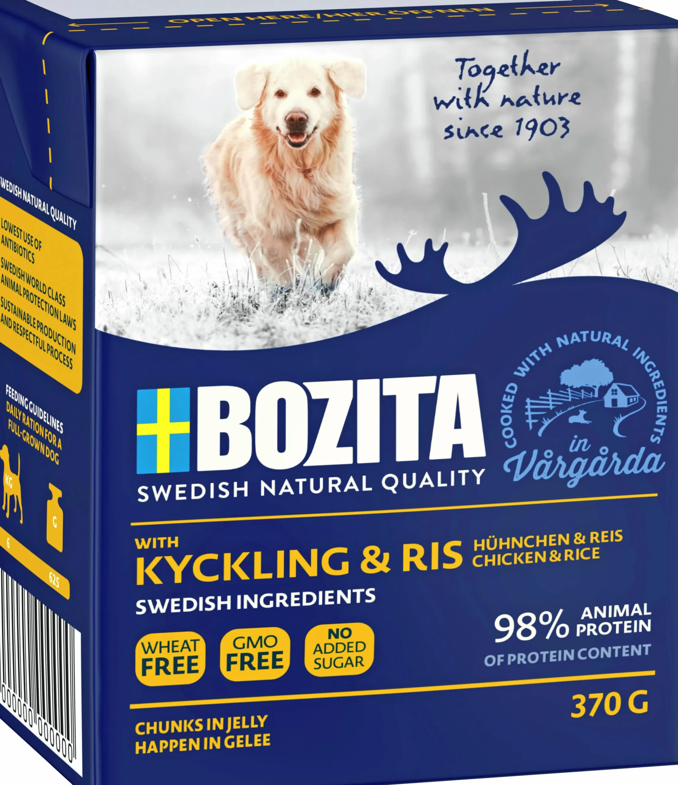Våtfoder Bitar i gelé Kyckling/Ris 370g>Bozita Outlet