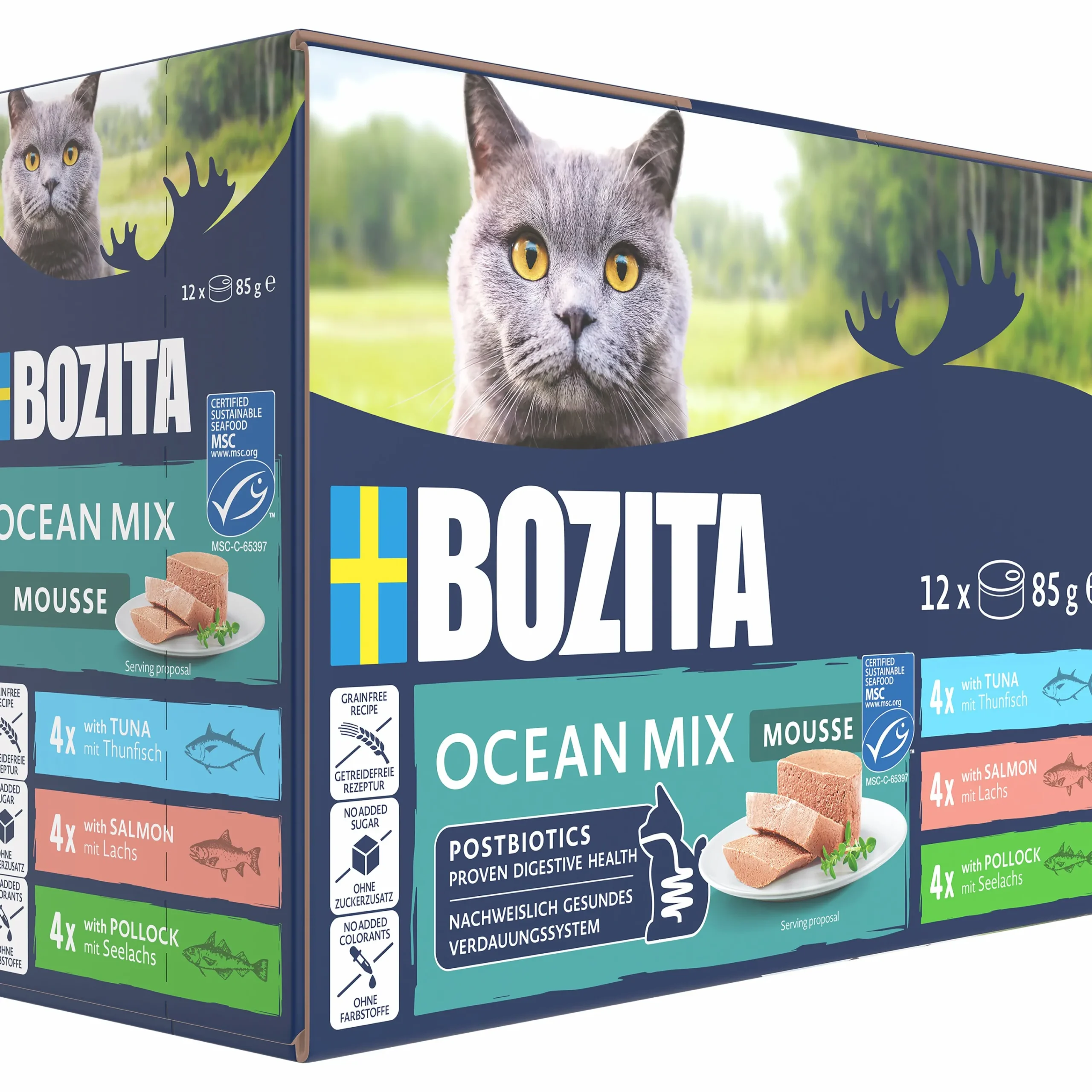 Våtfoder Menybox Mousse Sea Mix 12x85g>Bozita Clearance