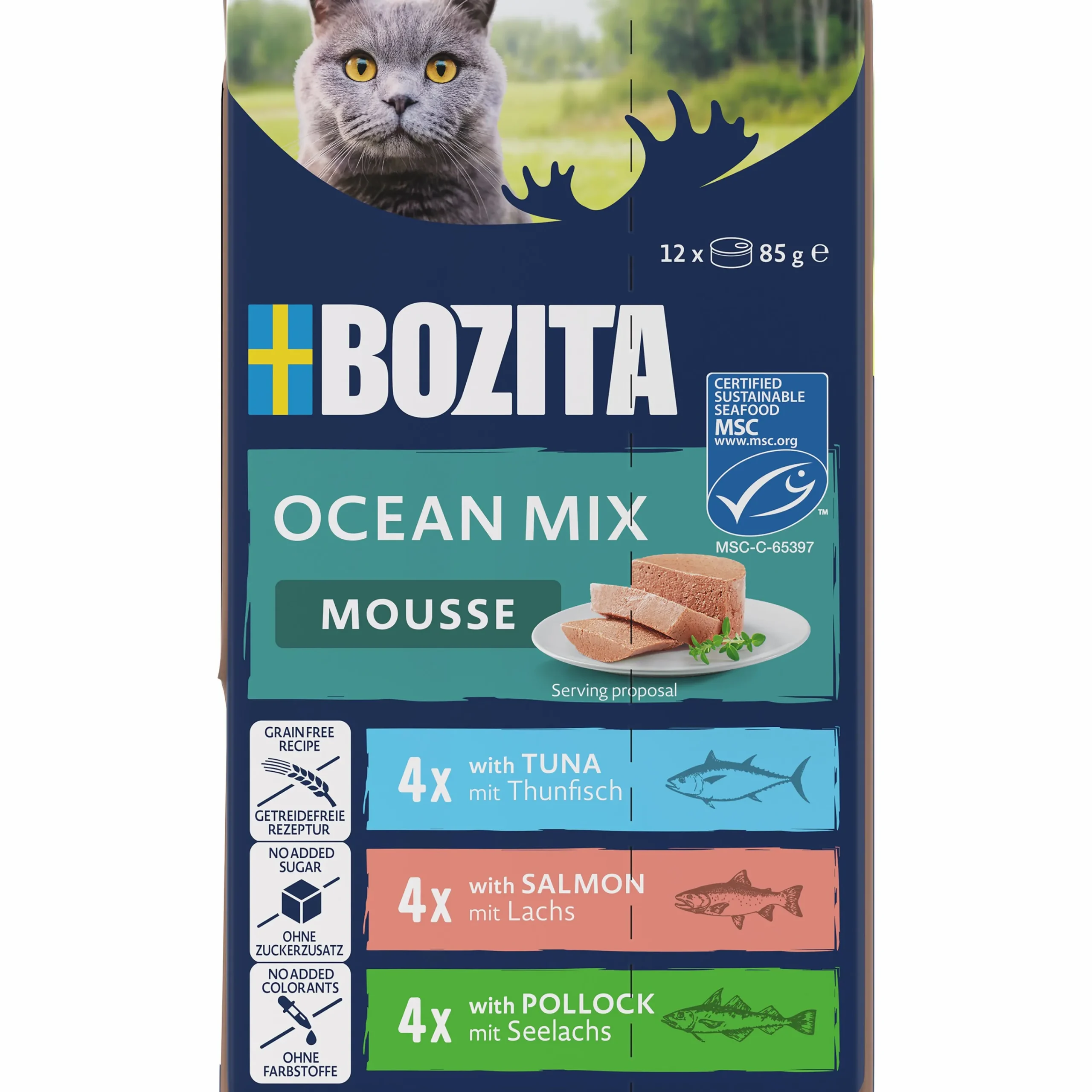 Våtfoder Menybox Mousse Sea Mix 12x85g>Bozita Clearance