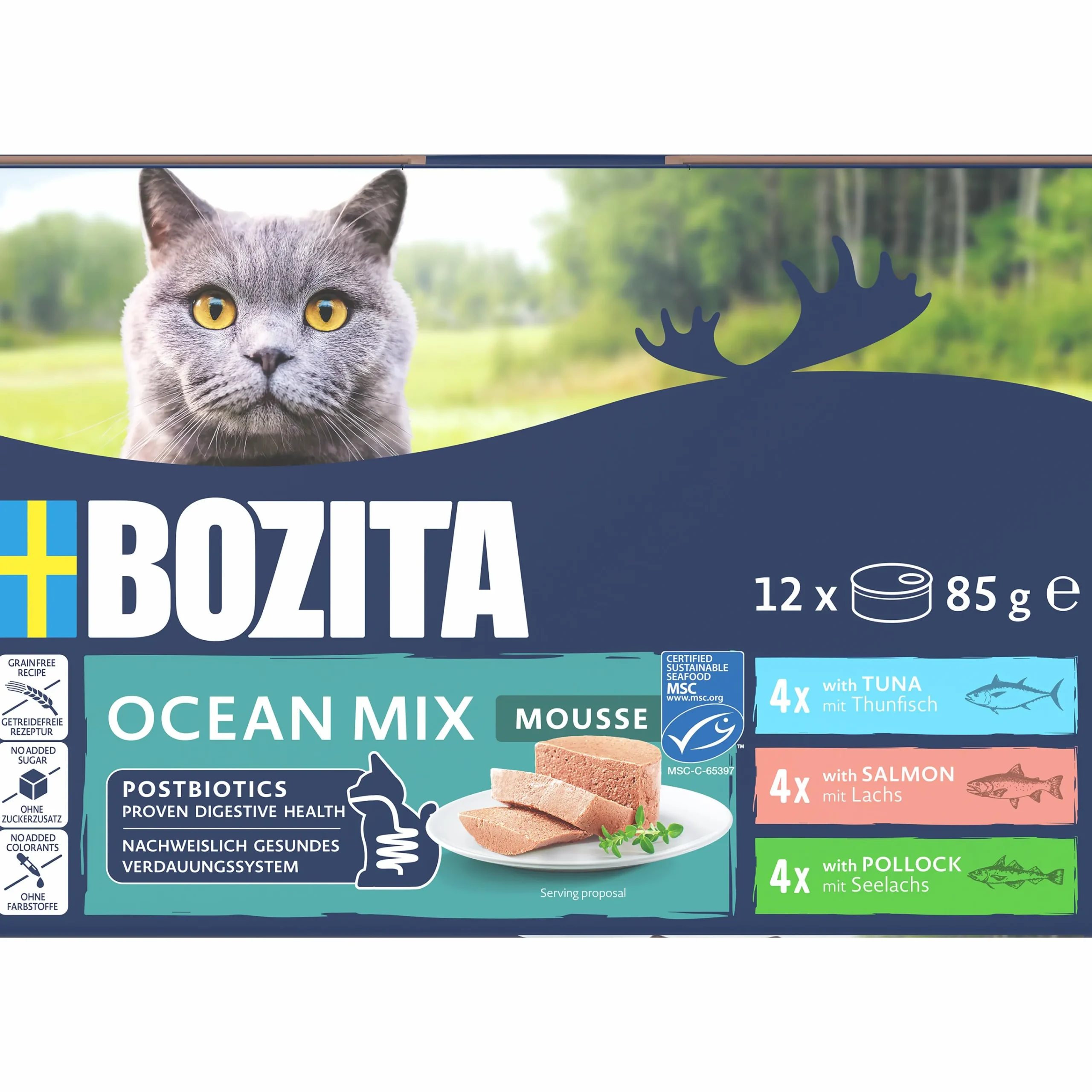 Våtfoder Menybox Mousse Sea Mix 12x85g>Bozita Clearance