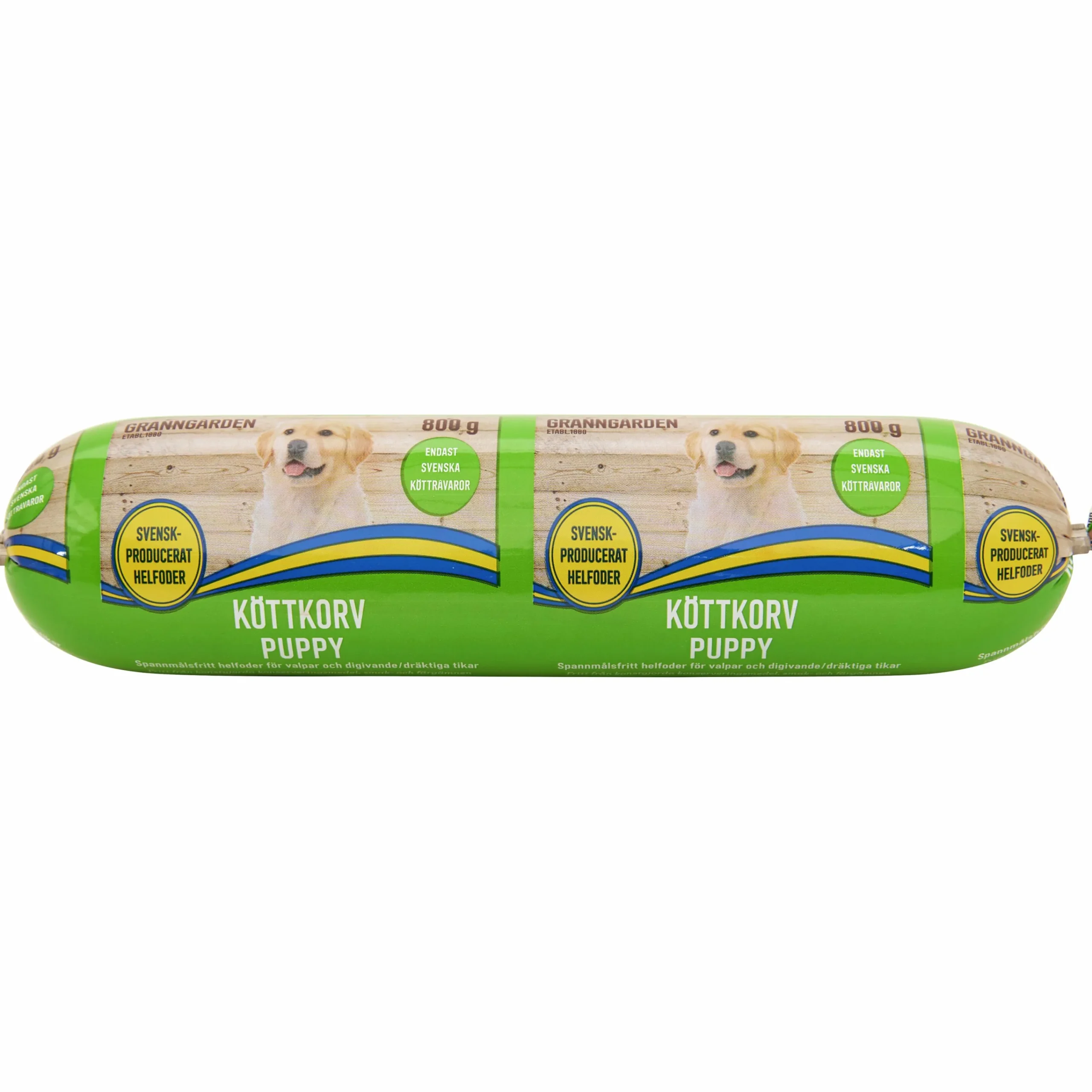 Våtfoder Köttkorv Puppy 800g>Granngården New