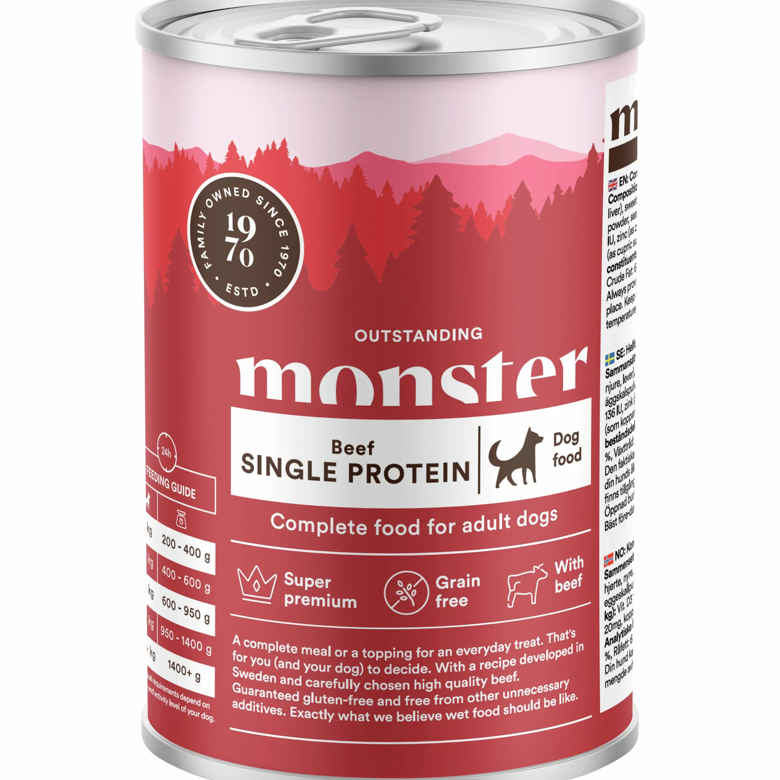 Våtfoder Dog Adult Single Protein Beef 400g>Monster Discount