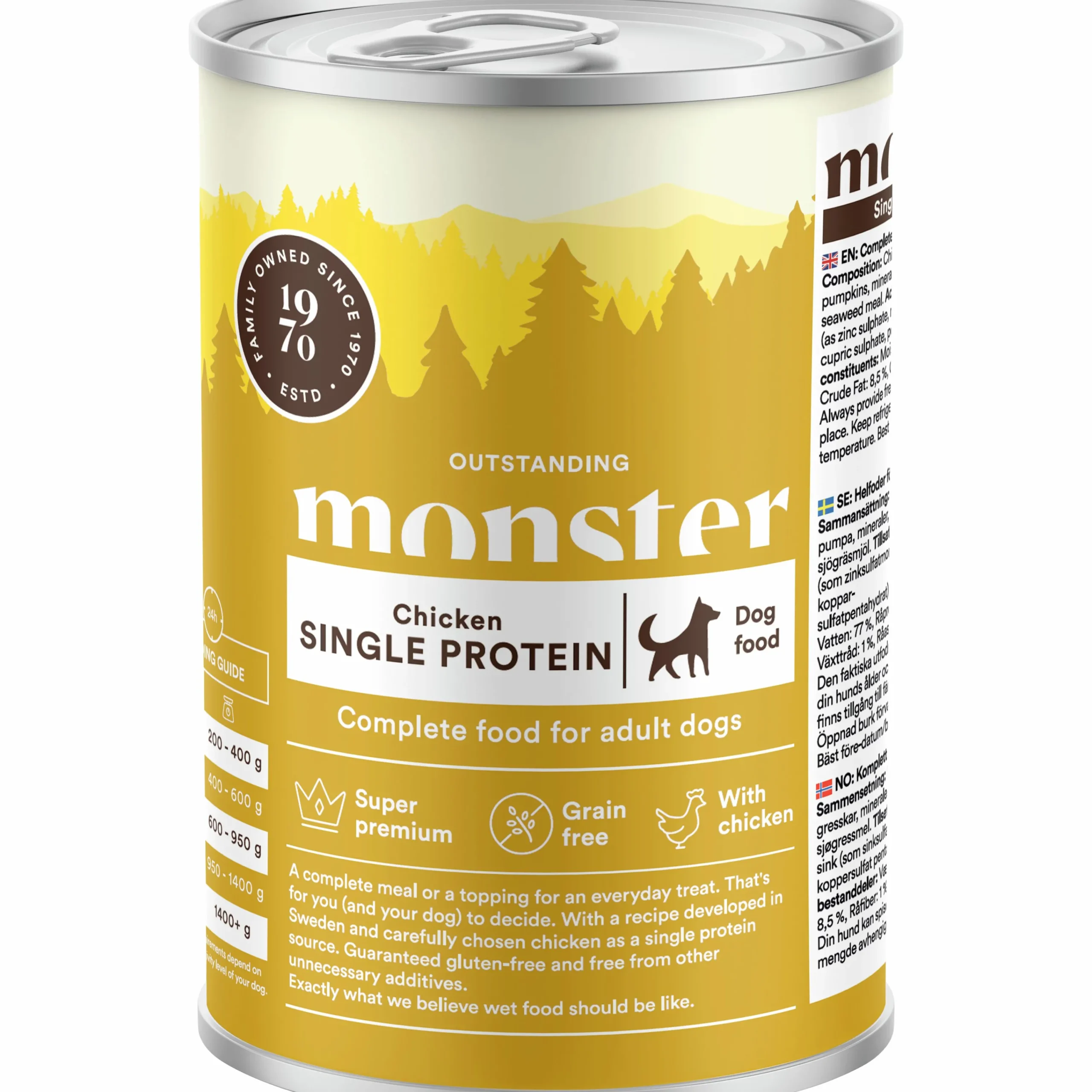 Våtfoder Dog Adult Single Protein Chicken 400g>Monster Sale
