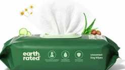 Våtservetter Dog Wipes Oparfymerade 100-p>Earth Rated Outlet