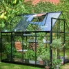 Växthus+Sockel Qube 68 Svart 5,1m2>Halls New