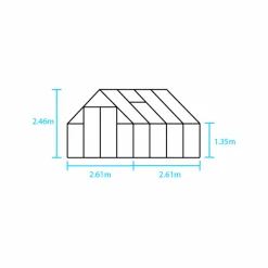 Växthus+Sockel Qube+ 88 Svart 6,6m²><noscript><img width=